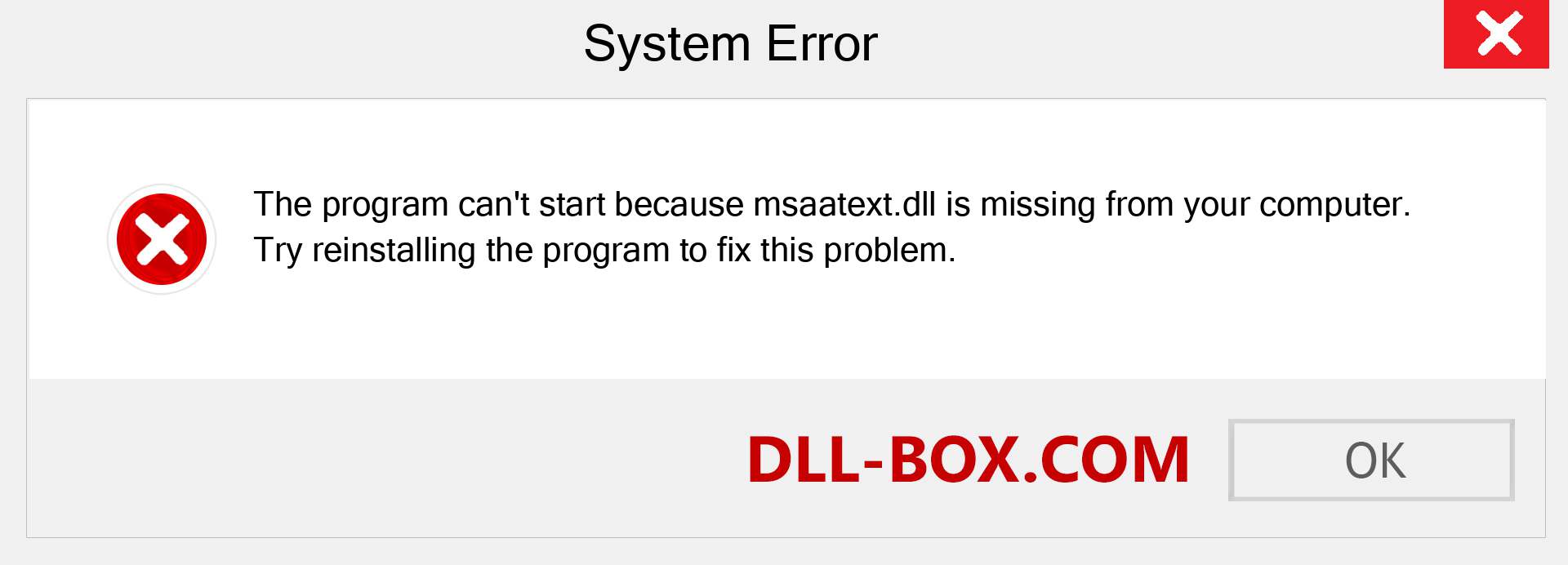  msaatext.dll file is missing?. Download for Windows 7, 8, 10 - Fix  msaatext dll Missing Error on Windows, photos, images