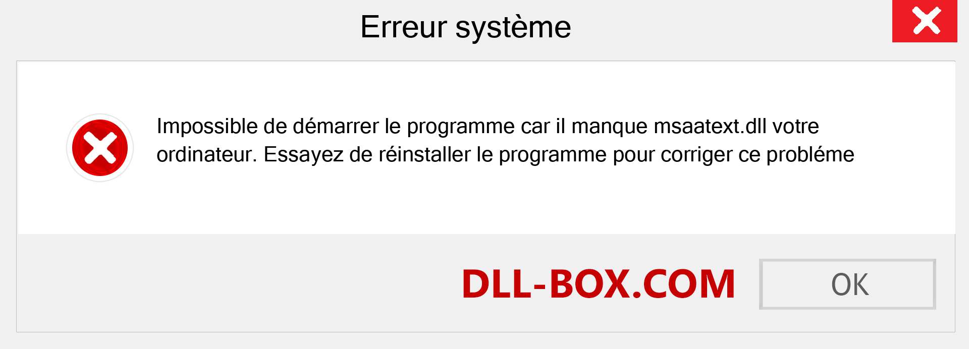 Le fichier msaatext.dll est manquant ?. Télécharger pour Windows 7, 8, 10 - Correction de l'erreur manquante msaatext dll sur Windows, photos, images